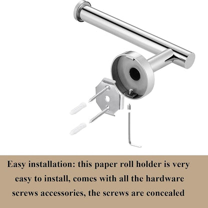 5-Piece Bathroom Hardware Set, Chrome SUS304 Stainless Steel Bathroom Accessories Kit, Includes 24" Towel Bar, Toilet Paper Holder, Towel Ring & 2 Robe Hooks, Wall Mounted, Rustproof Modern Design
