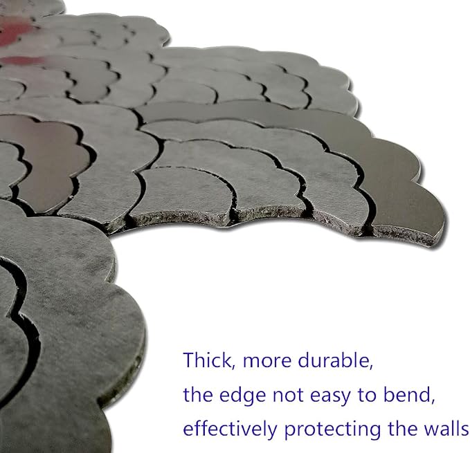 XUANINY 7-Sheet Peel and Stick Metal Backsplash Tiles, Self Adhesive Cloud-Shaped Aluminum Mosaic 3D Wall Sticker for Kitchen Bathroom Living Room Decor (Grey, 11)