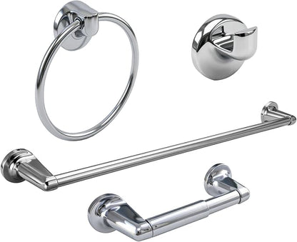 Formosa Design Hardware 4-Piece Bathroom Accessories Set (Polished Chrome) | A Complete set Strong and Reliable