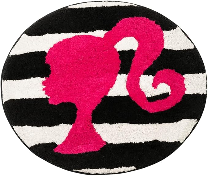 Collectibles Barbie 100% Cotton Non Slip Plush Bathroom Mat Rug (Officially Licensed Product) by Franco