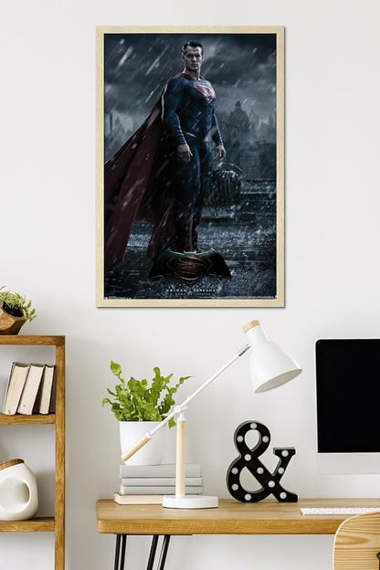 Trends International DC Comics Movie Batman v Superman - Superman Wall Poster, 34L x 22.4W, Blonde Framed Version