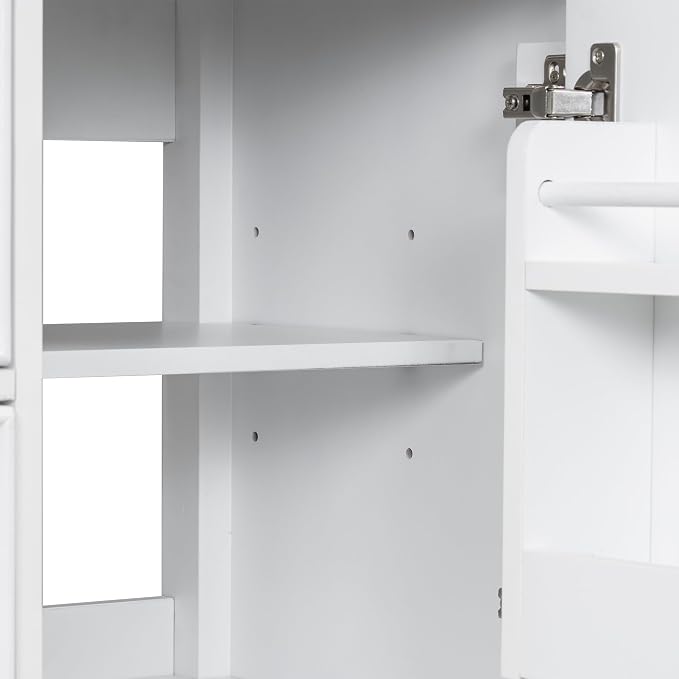 30" Bathroom Vanity with Ceramic Sink, Undermount Single Basin Bath Vanity Set w/1 Flip-Up & 2 Drawers,Modern Freestanding Storage Cabinet w/Adjustable Shelf,Solid Wood Frame,White