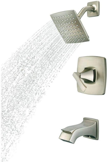 Pfister Venturi Tub & Shower Trim Kit, Valve and Cartridge Included, 1-Handle, Spot Defense Brushed Nickel Finish, 8P8WS2VNSGS