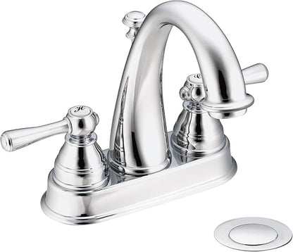 Moen Kingsley Chrome Two-Handle High Arc Bathroom Faucet, 6121