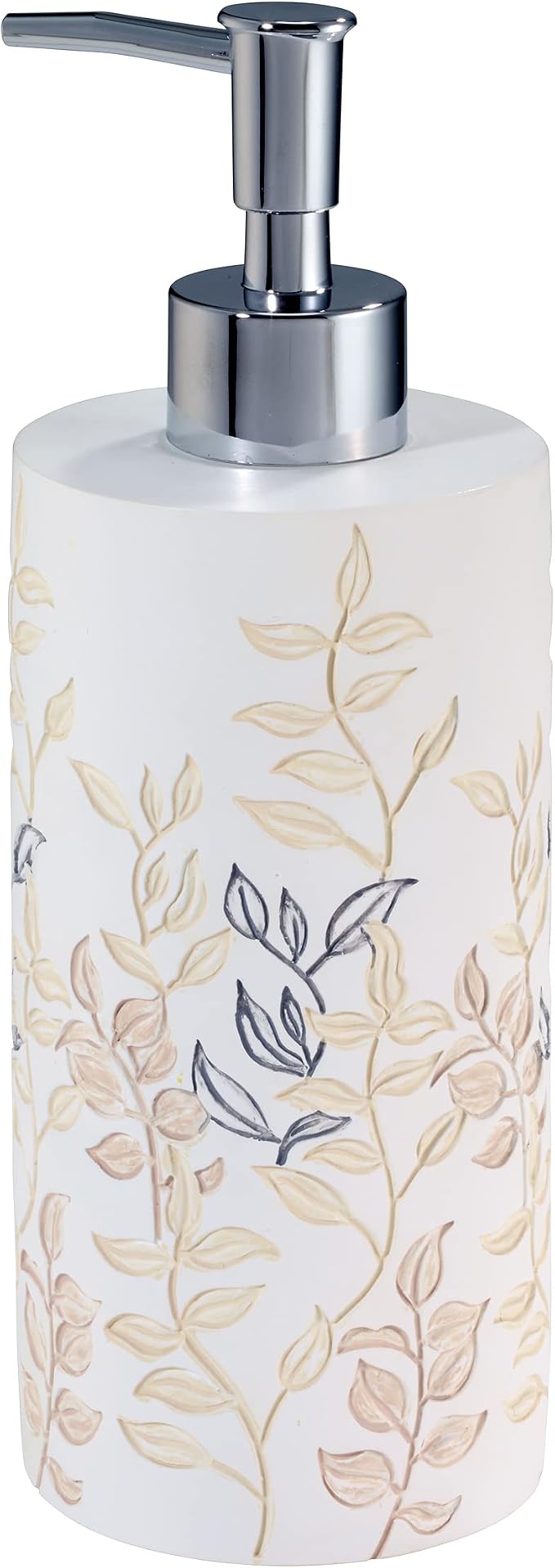 Avanti Linens - Lotion Pump, 100% Hand-Painted Resin Bathroom Accessories, Soap Dispenser, Floral Home Decor (Marielle)