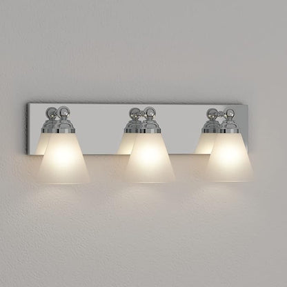Designers Fountain 3-Lights Hudson Vanity Light Fixture, 21.75 Inch Wall Mount Sconce for Bathroom, Bedroom or Mirror, Chrome, 6493-CH