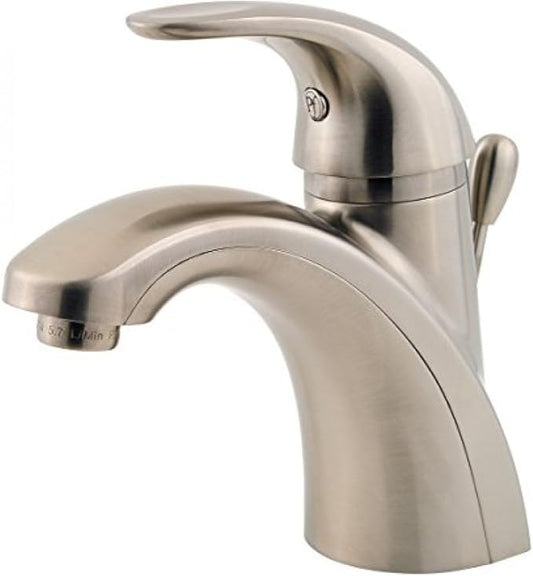 Pfister Parisa Bathroom Sink Faucet, Single Control, 1-Handle, Single Hole, Brushed Nickel Finish, LF042PRKK