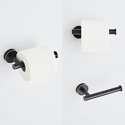 Oil Rubbed Bronze Bathroom Hardware Set 5 Piece with Towel Racks for Bathroom, SUS304 Stainless Steel Bath Towel Bar Set, 24 Inch Wall Mounted Accessories Kit