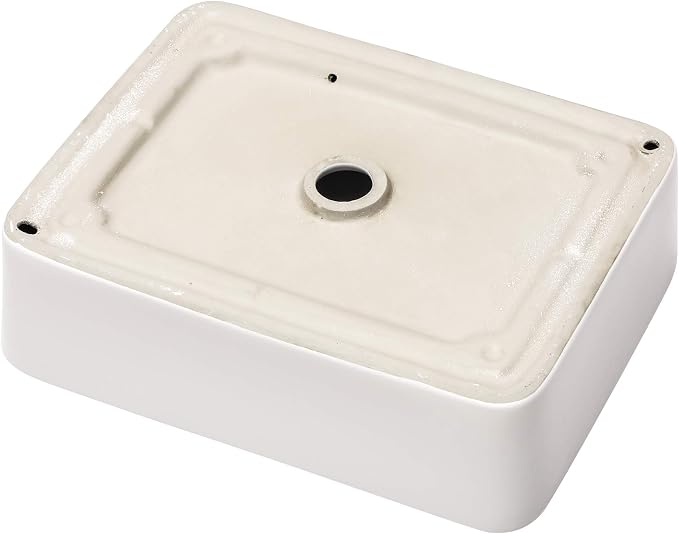 19"x15" Vessel Sink Rectangule Bowl Sinks for Bathrooms White Vessel Sink Above Counter Rectangular Ceramic Vessel Bathroom Sink Porcelain Lavatory Vanity Sink Basin
