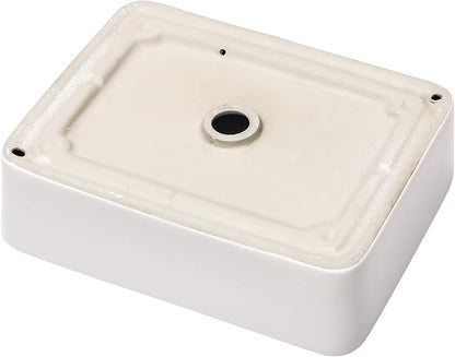 19"x15" Vessel Sink Rectangule Bowl Sinks for Bathrooms White Vessel Sink Above Counter Rectangular Ceramic Vessel Bathroom Sink Porcelain Lavatory Vanity Sink Basin