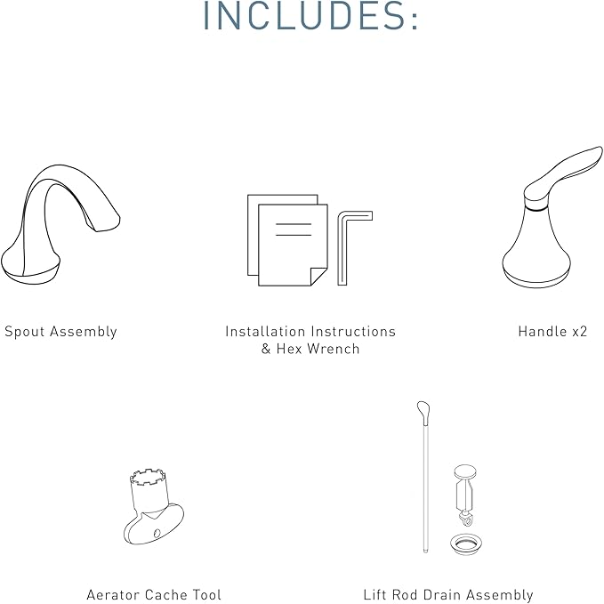 Moen Eva Oil-Rubbed Bronze Two-Handle High-Arc 8-Inch Widespread Bathroom Faucet with Drain Assembly, Valve Required, T6420ORB