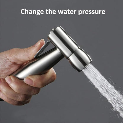 Handheld Bidet Sprayer Toilet with 59in ABS Flexible Telescopic Shower Hose for Bathroom Douche Diaper Cleaning, Pet Bath, Closestool, Squatting Pan, Floor Cleaning