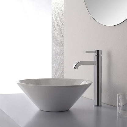 KRAUS Ramus Single Handle Vessel Sink Bathroom Faucet in Chrome, FVS-1007CH