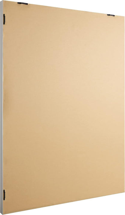 Amazon Basics Rectangular Wall Mount Mirror for Bedroom, Living Room, Entryway, Wide Trim, 24" x 36", White