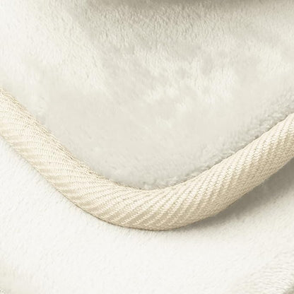 Clara Clark 3 Piece Bathroom Rugs Bath Mat Set, Velvet Memory Foam Bath Mats for Bathroom - Non-Slip, PVC Backing Bath Rugs, Washable - Dries Quickly, White