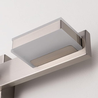 mirrea 20" 3 Light 3CCT LED Brushed Nickel Bathroom Vanity Light Fixture | Over Mirror,3000K/4000K/5000K ,Dimmable,Light Fixtures for Mirror,Rust-resistant,Moisture-resistant,Acrylic shade