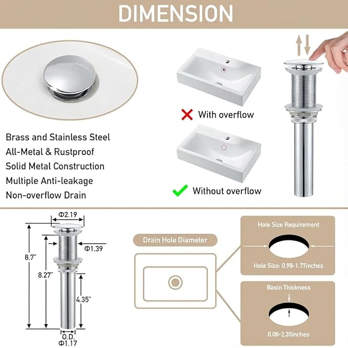LED Bathroom Sink Faucet, Chrome Waterfall Single Hole Handle Vanity Faucets for Sinks 1 Hole with Metal Pop Up Drain and 2 Water Supply Lines, Side Handle