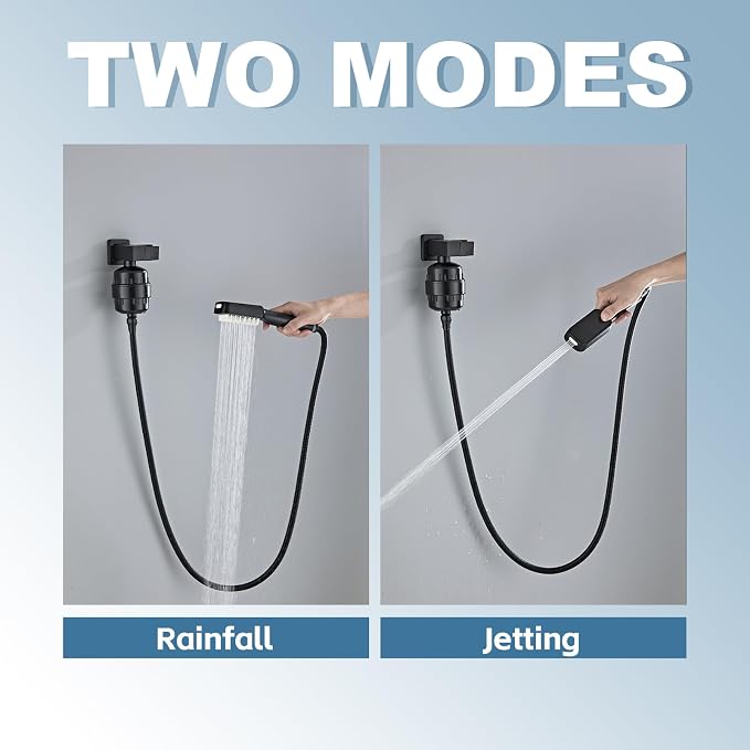 Handheld Shower Head，High Pressure Shower Head,Water Saving Detachable Shower Wand with Solid Brass Body and 5 ft Flexible Hose, Easy to Clean and Durable (Soft Head with Filter)