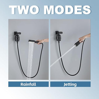 Handheld Shower Head，High Pressure Shower Head,Water Saving Detachable Shower Wand with Solid Brass Body and 5 ft Flexible Hose, Easy to Clean and Durable (Soft Head with Filter)