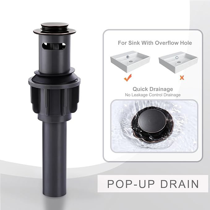 Bathroom Sink Faucet Oil Rubbed Bronze: ALEASHA 4 Inch Centerset Bathroom Faucet, 2-Handle Vanity Sink Faucet with Pop-Up Drain Stopper, RV Lavatory Faucets for Washroom Sink