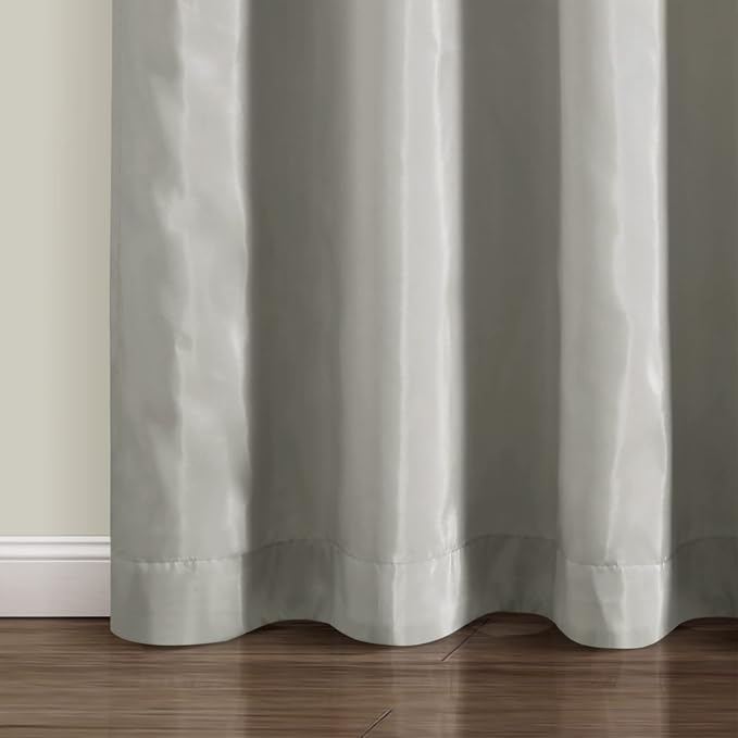 Lush Decor Night Sky Window Curtain Panel, Single 100"W x 84"L Yellow & Gray - Sequin Backdrop Curtain - Extra Wide Curtains - Sliding Door Curtain