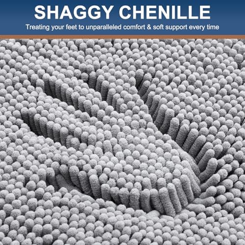 Smiry Toilet Rugs U-Shaped 24x20, Extra Soft Absorbent Contoured Bath Mat