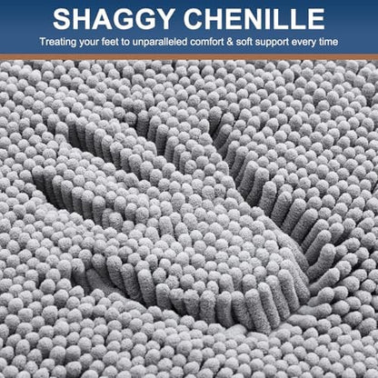 Smiry Toilet Rugs U-Shaped 24x20, Extra Soft Absorbent Contoured Bath Mat