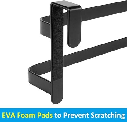 RedCall 2 Pack Towel Holder for Kitchen Cabinet,Two-Tier Kitchen Towel Rack,Steel Over Cabinet Door Towel Bar,Double Towel Bar Rack for Bathroom Cupboard,Holds Hand/Dish Towels & Washcloths