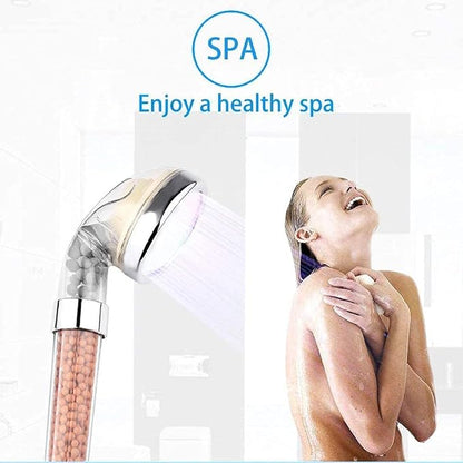 PRUGNA LED Shower Head with Hose and Shower Arm Bracket, High-Pressure Filter Handheld Shower for Repair Dry Skin and Hair Loss - 7 Colors Change Cyclically
