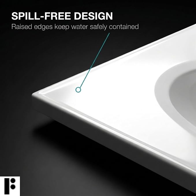 Cultured Marble Composite Bathroom Sink Top - Fits Standard 30” Vanity | Elegant and Durable Bathroom Sinks for Modern Homes - Upgrade Your Space - Perfect for Any Bathroom Design