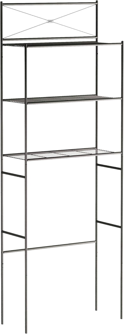 Zenna Home Over the Toilet Storage Shelf Space Saver, Behind Toilet Bathroom Organizer and Storage, Metal Bathroom Organizer with 3 Shelves, Oil Rubbed Bronze