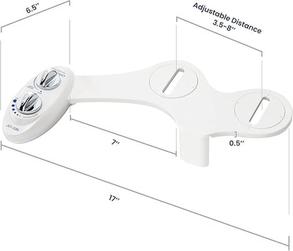LUXE Bidet NEO 120 White and Elongated Toilet Seat Bundle
