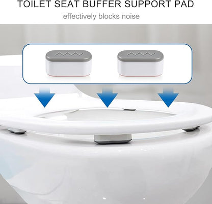 Toilet Seat Bumpers for Bidets, 4 Pack Strong Adhesive Spacers - Universal Fit for All Toilet Seats, Evenly Distributes Weight to Prevent Seat and Bowl Damage
