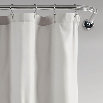 Lush Decor White Ruffle Flower Polyester Shower Curtain, 72" x 72"