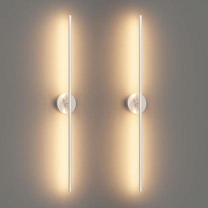 Hardwired Wall Sconces Set of Two,40In Sand Nickel Linear Bathroom Sconce 360° Rotate Modern Vanity Light Bar 3000K for Bedroom Living Room