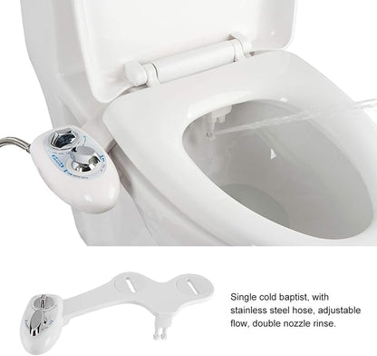 Bidet Attachment for Toilet Seat, Fresh Water Bidet Attachment Adjustable Water Pressure, Rear and Feminine Wash Self-Cleaning Attachment