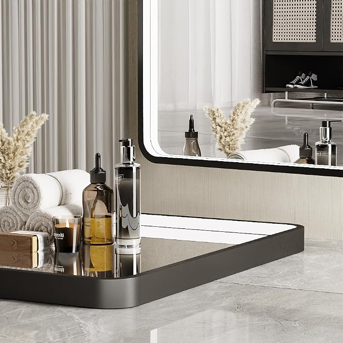 36x24 Inch Black Frame LED Lighted Bathroom Mirror,ETL Listed | 3 Color Anti-Fog,3000K/4500K/6000K Dimmable,Horizontal & Vertical,Wall Mounted,Memory Function,Ideal for Bathroom,Vanity