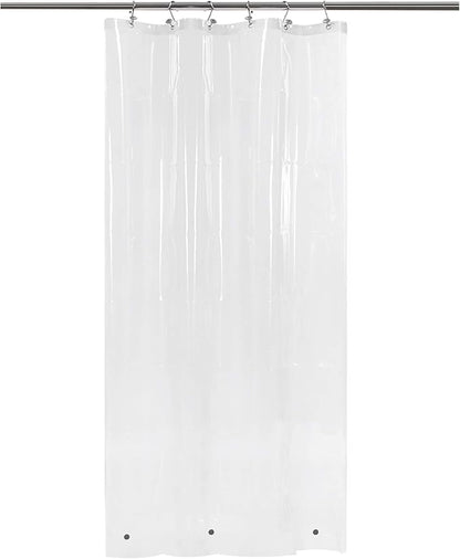 Barossa Design Narrow Shower Curtain Liner with 3 Magnets - Waterproof PEVA Shower Liner for Small Bathroom Stall, PVC Free, Metal Grommets - Clear, 32X72