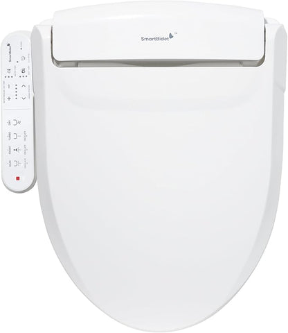 SmartBidet® SB-2000 Smart Bidet Electric Bidet Toilet Seat with Heated Seat, Warm Water, Air Dryer – Side Control Panel, Elongated