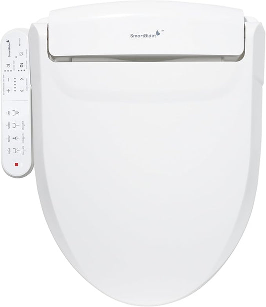 SmartBidet® SB-2000 Smart Bidet Electric Bidet Toilet Seat with Heated Seat, Warm Water, Air Dryer – Side Control Panel, Elongated