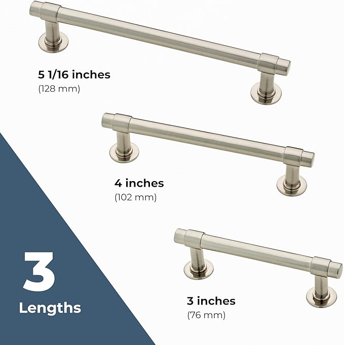Franklin Brass Francisco 4 in. (102 mm) Satin Nickel Cabinet Drawer Pull (5-Pack)