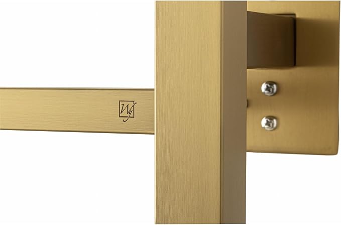 WarmlyYours Tahoe Heated Towel Rack, 7 Bars, Brushed Gold | Hardwired 120V heated towel rack for spa-like bathroom comfort, 427 BTU/hr, energy-efficient towel drying