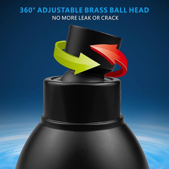 High Pressure Shower Head - Powerful Bathroom Pressure Boosting Showerhead - Perfect Universal Replacement for Rain Shower Heads(Matte Black)