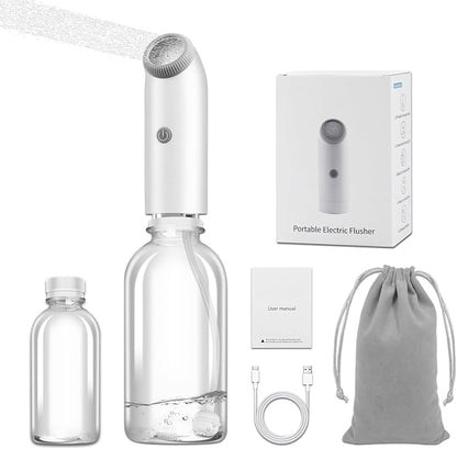Portable Travel Bidet with Water Absorbing Ball, 360° Full Usage Electric Handheld Bidet Sprayer, Rechargeable USB-C, Dual Modes Feminine Washer for Postpartum Care, Camping & Personal Hygiene
