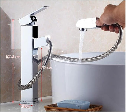 Faucet Brass Bath Set with Double Handle 2 Function Hand Shower Rotating Faucet Hot Cold Water Mixing(Black Gold-1) Faucet