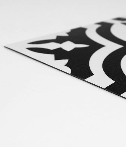 FloorPops Black Parma Peel & Stick Floor Tiles, FP3828