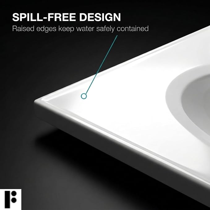 Cultured Marble Composite Bathroom Sink Top - Fits Standard 24” Vanity | Elegant and Durable Bathroom Sinks for Modern Homes - Upgrade Your Space - Perfect for Any Bathroom Design