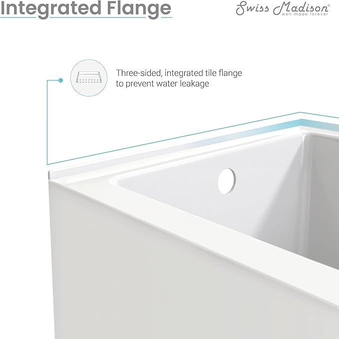 Voltaire 60" x 32" Left-Hand Drain Alcove Bathtub with Apron