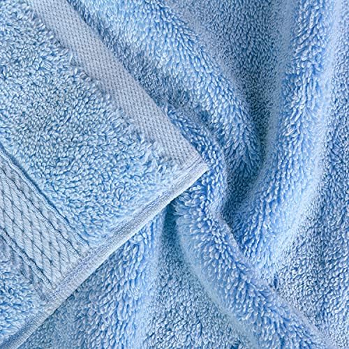 SUPERIOR Egyptian Cotton Ultra Plush & Absorbent, 8 Piece Set, Light Blue