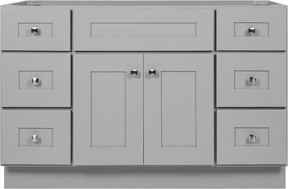 Design House Brookings Bathroom Vanity, 48", Gray | Adjustable Shelves, Freestanding, Contemporary/Modern, Wood, Bath, 215772